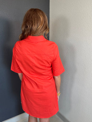 Spiced Coral Red Dress