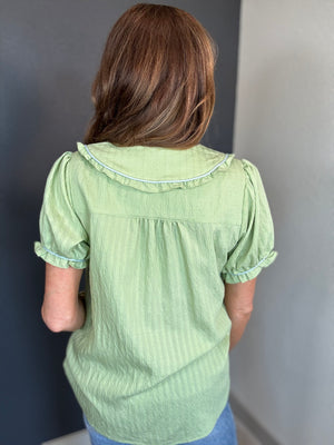 Mint Madeline Top