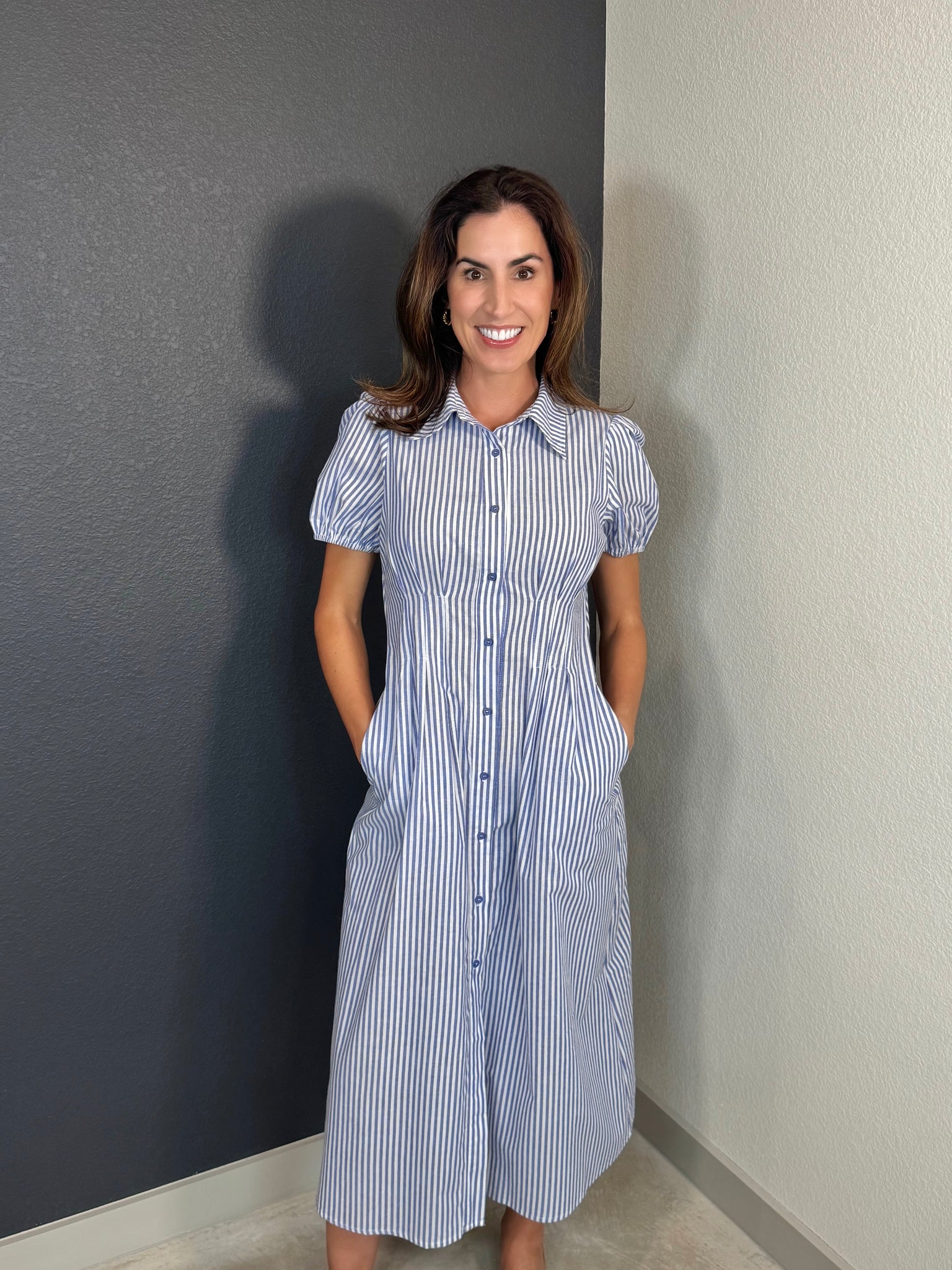 The Hampton Stripe Midi Dress