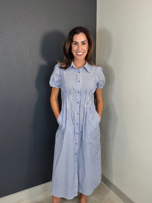 The Hampton Stripe Midi Dress