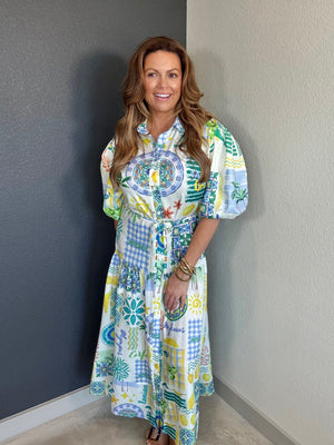 Santorini Summers Shirt Dress