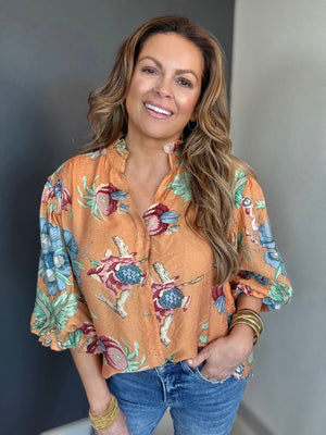 Terracotta Garden Blouse