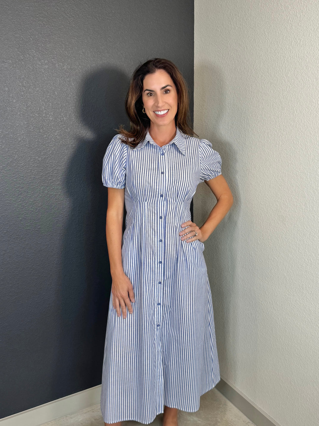 The Hampton Stripe Midi Dress