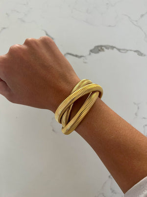 Triple Gold Thin Bracelet